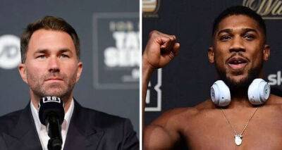 Anthony Joshua - Eddie Hearn - Frank Warren - Floyd Mayweather - Robert Garcia - Eddie Hearn makes bold Anthony Joshua vs Oleksandr Usyk rematch prediction - msn.com