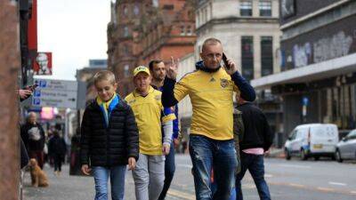 Ukrainian diaspora descends on Glasgow for World Cup playoff