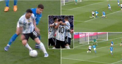 Lionel Messi - Angel Di-Maria - Giovanni Di-Lorenzo - Paris Saint-Germain - Lionel Messi produces gorgeous assist as Argentina beat Italy in Finalissima - givemesport.com - Italy - Argentina