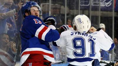 Lightning, Rangers players brawl after Tampa Bay's Game 5 victory
