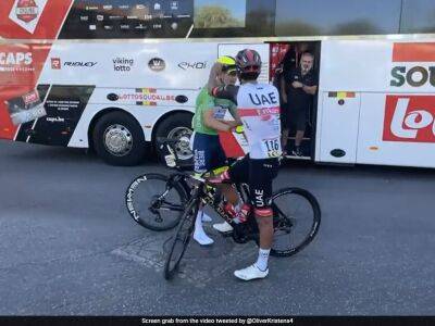 Wout Van-Aert - Primoz Roglic - Watch: Colombian Cyclist Disqualified For Punching Rival During Sixth Stage Of Criterium du Dauphine - sports.ndtv.com - France - Belgium - Italy - Colombia - Uae - county Page