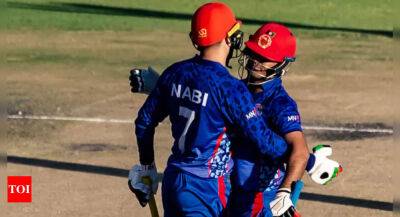 Zimbabwe vs Afghanistan 1st T20I: Najibullah Zadran shines as Afghanistan beat Zimbabwe by 6 wickets - timesofindia.indiatimes.com - Zimbabwe - Afghanistan -  Harare