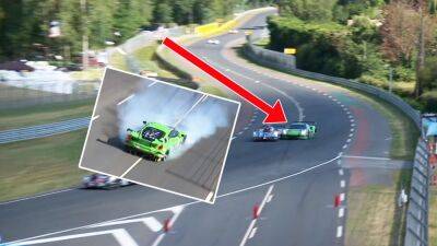24 Hours of Le Mans 2022: 'He must have missed that' - Scary moment driver doesn't see rival and spins off