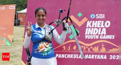 Khelo India Youth Games: Haryana's Riddi, Maharashtra's Aditi Swami bag archery gold to keep title race evenly poised - timesofindia.indiatimes.com - India
