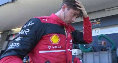 Charles Leclerc 'hurt' after Azerbaijan GP DNF sees Ferrari star match unwanted F1 record