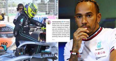 Lewis Hamilton - George Russell - Lewis Hamilton’s ‘100 times worse’ Instagram post after brutal Azerbaijan GP - givemesport.com -  Baku - Azerbaijan