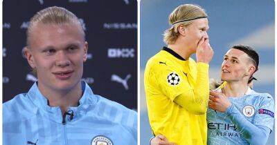 Erling Haaland previews Man City partnership with 'amazing' Phil Foden