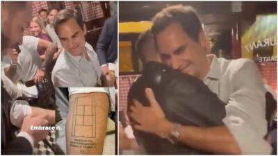 Roger Federer - Rafael Nadal - Andy Murray - Roger Federer's amazed reaction to fan's tattoo dedicated to him - givemesport.com - Switzerland