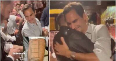 Fan shows Roger Federer the tattoo he has dedicated to him & tennis legend couldn't believe it