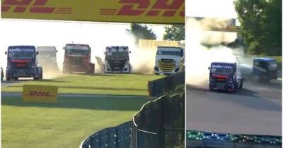 Truck race in Hungary goes viral for absolutely wild opening lap & it's pure chaos - msn.com - Hungary - Slovakia