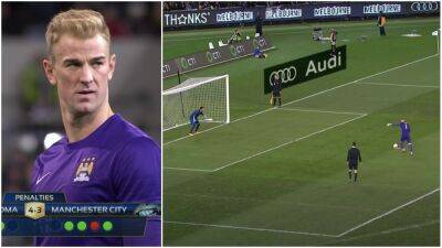 The best penalty ever? Joe Hart for Man City vs Roma in 2015