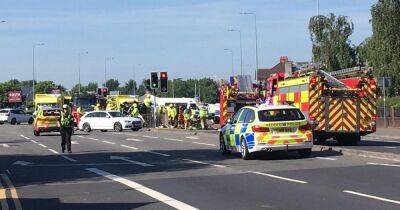 Live updates as overturned car shuts Cardiff's Newport Road in serious crash - walesonline.co.uk