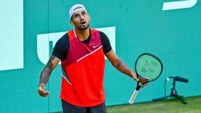 Nick Kyrgios: Australian superstar smashes racquet, gives it to fan after beating Stefanos Tsitsipas in Halle