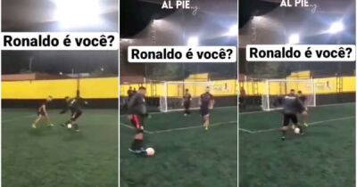 Footage appears to show Ronaldo Nazario playing five-a-side - it's so good it's going viral