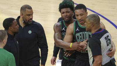 Ezra Shaw - Grant Williams - Ime Udoka - Marcus Smart - NBA Finals 2022: Celtics' Ime Udoka seeks to tone down officiating complaints - foxnews.com -  Boston - San Francisco - state California