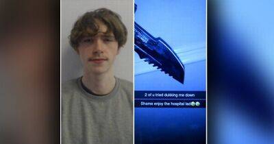 This is the sickening Snapchat message a teenage knifeman sent after almost killing a 16-year-old boy