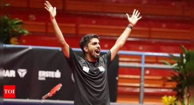 Sathiyan Gnanasekaran stuns World No. 6 in WTT, enters round of 16 - timesofindia.indiatimes.com - Japan - India - Slovenia - Birmingham -  Zagreb