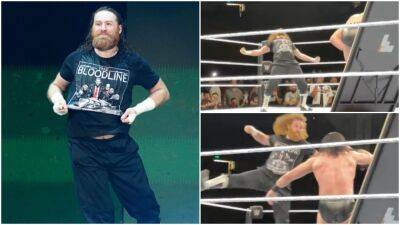 Drew Macintyre - Brock Lesnar - Sami Zayn - Roman Reigns - Roman Reigns: Sami Zayn hilariously copied top WWE star's moves at live event - givemesport.com - Scotland - state New Mexico