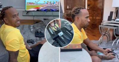 Lewis Hamilton playing iconic racing game on the SEGA Genesis is all kinds of nostalgic