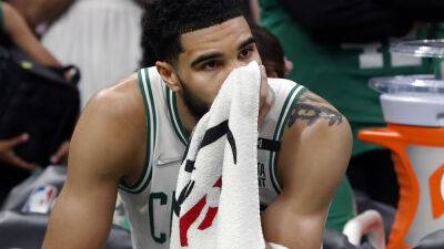 Celtics' Jayson Tatum consoled by Jaylen Brown after NBA Finals loss: 'It was a tough last game'