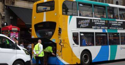 Manchester hit by TWO tram crashes during rush hour
