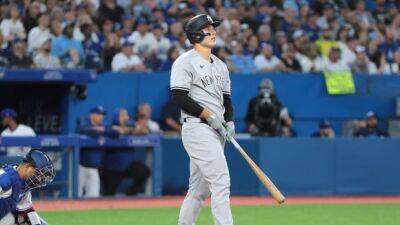 Anthony Rizzo - Giancarlo Stanton - Alejandro Kirk - Blue Jays struggle as Yankees put on offensive showcase in blowout victory - cbc.ca - New York -  New York -  Baltimore