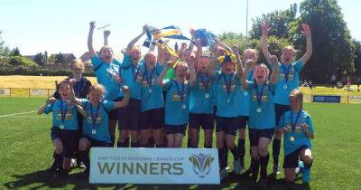 Wishaw Wycombe under-14 girls lift League Cup after last year's Hibs heartache