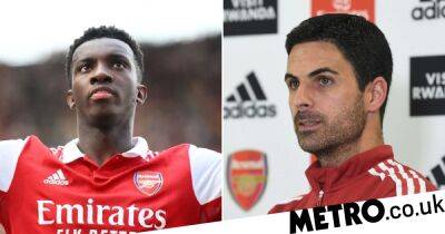 Mikel Arteta ‘delighted’ as Eddie Nketiah signs new long-term contract at Arsenal and gets iconic shirt number