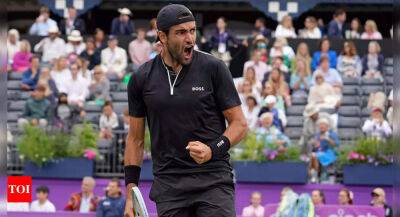 Matteo Berrettini - Marin Cilic 252 (252) - Filip Krajinovic - Matteo Berrettini powers into Queen's final - timesofindia.indiatimes.com