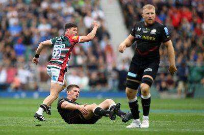 Last-minute drop-goal gives Leicester Premiership final victory over Saracens