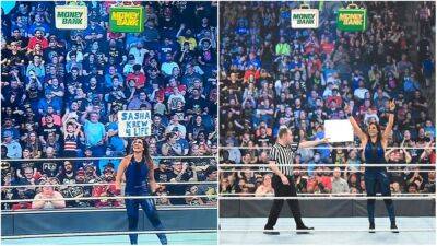 Vince Macmahon - Wwe Raw - Wwe Smackdown - Sasha Banks sign on SmackDown photoshopped out by WWE - givemesport.com