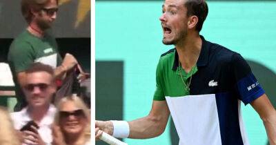 Watch Daniil Medvedev's coach storm out of Halle Open final after being screamed at by Russian