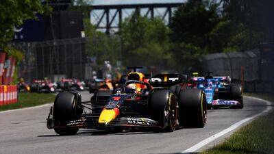 Max Verstappen - Lewis Hamilton - George Russell - Sergio Perez - Fernando Alonso - Charles Leclerc - Mick Schumacher - Carlos Sainz-Junior - Canadian Grand Prix - Red Bull's Max Verstappen battles to win in Montreal, Mercedes driver Lewis Hamilton third - eurosport.com