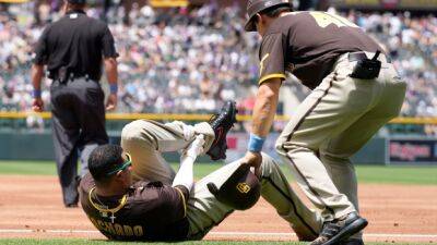Padres' star 3B Machado leaves game after fall at first base