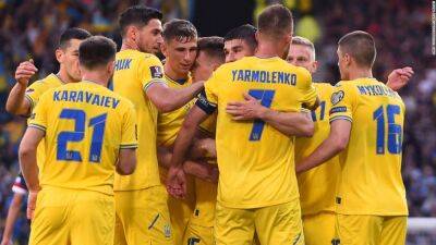 Callum Macgregor - Ukraine stuns Scotland in World Cup qualifier to give war-torn country a morale boost - edition.cnn.com - Russia - Ukraine - Scotland - Slovenia - county Hampden - county Park