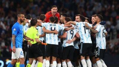 Lionel Messi - Giorgio Chiellini - Angel Di-Maria - Gianluigi Donnarumma - Argentina outclass Italy to win 'Finalissima' - channelnewsasia.com - Italy - Usa - Argentina -  Buenos Aires