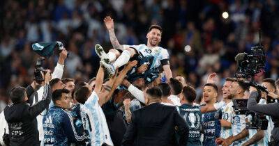 Lionel Messi - Giorgio Chiellini - Lionel Scaloni - Alan Pardew - Lionel Messi inspires dominant Argentina to Wembley win over Italy - msn.com - Qatar - France - Ukraine - Denmark - Italy - Scotland - Usa - Argentina - Macedonia