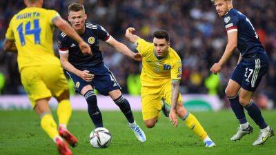 Andriy Yarmolenko - Ukraine - Ukraine Beat Scotland To Keep FIFA World Cup Dream Alive - sports.ndtv.com - Russia - Manchester - Qatar - Ukraine - Scotland