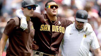 San Diego Padres third baseman Manny Machado leaves game after injuring left leg in first inning