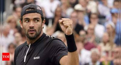 Berrettini says in running to win Wimbledon after Queen's double