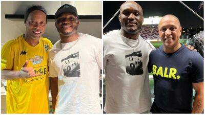 Kamaru Usman's star power grows as he hangs out with Brazilian football legends