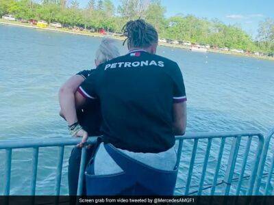Watch: Lewis Hamilton Pushes Mercedes Physio Into River After Winning Bet With Podium Finish At Canadian Grand Prix