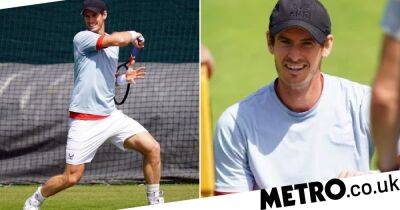 Andy Murray - Andy Murray warms up for Wimbledon 2022 despite fitness concerns - metro.co.uk