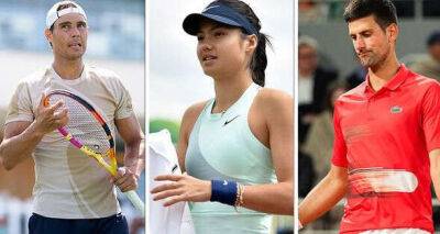 Emma Raducanu, Rafael Nadal and Novak Djokovic discover Wimbledon seedings