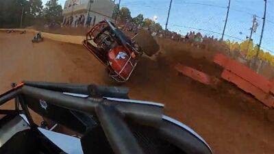 NASCAR: Kyle Busch makes narrow crash escape in dirt track race