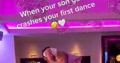 Watch young Celtic fan steal hearts as he gatecrashes his mum and dad's wedding day first dance - dailyrecord.co.uk