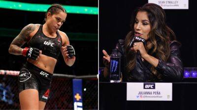 Julianna Pena - Amanda Nunes - Amanda Nunes: Julianna Pena brands Brazilian ‘embarrassing’ after trash-talk comments - givemesport.com - Brazil - county Dallas