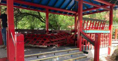 Man arrested after iconic pagoda vandalised in Manchester's Chinatown