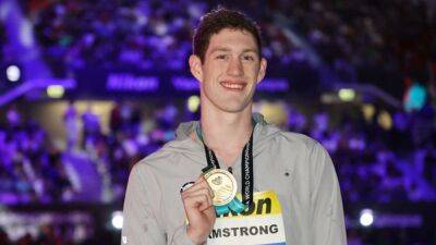 American Armstrong takes 50m backstroke gold, McIntosh wins 400m medley