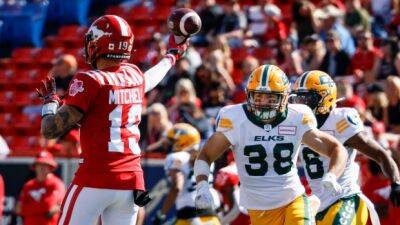 Mitchell throws for over 300 yards for Stampeders in win over winless Elks